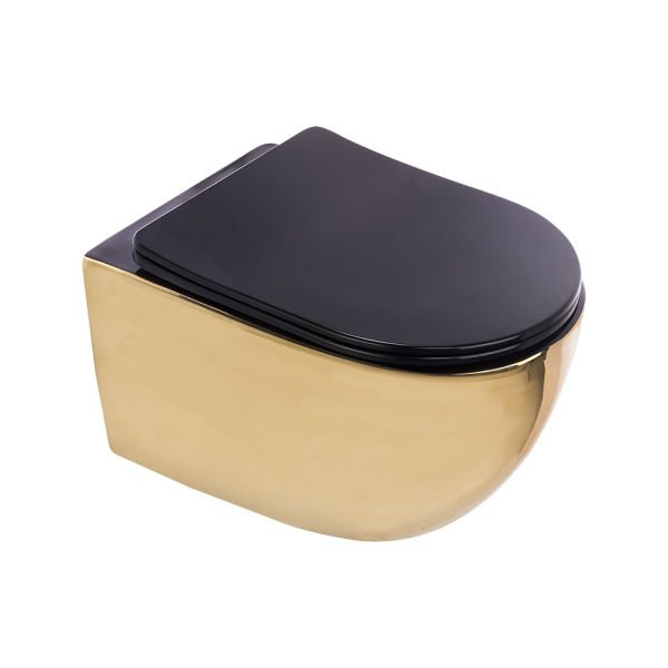 Pure Concept Asma Klozet Parlak Gold Kanalsız