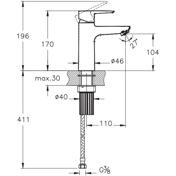 Artema Flow Soft Lavabo Bataryası (Yüksek)