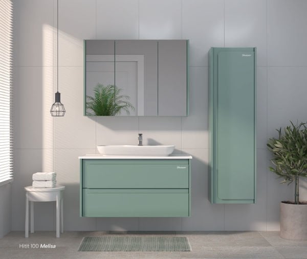 Shower Hitit 100 cm Melisa Banyo Dolabı