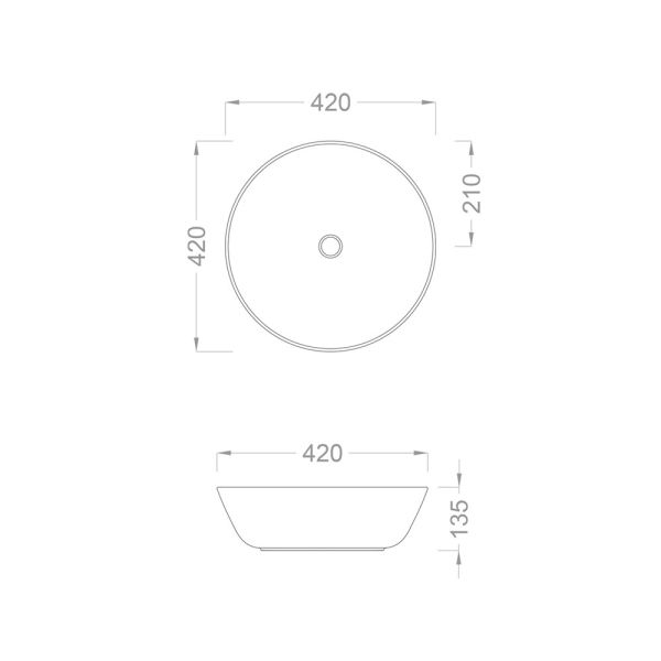 Pure B-302 Parlak Siyah Çanak Lavabo