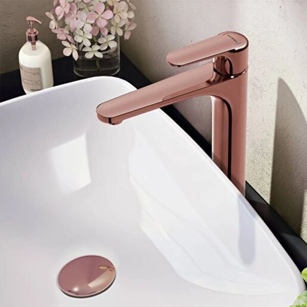 Artema Root Round Tezgah üstü Lavabo Bataryası, Bakır