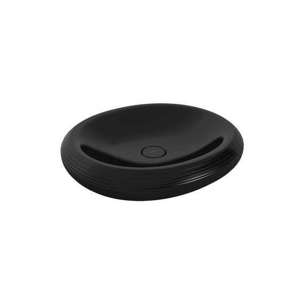 BOCCHİ Strata Tezgah Üstü Lavabo 60 cm Parlak Siyah