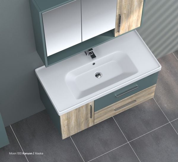 Shower Moon 100 cm Kanyon-Alaska Banyo Dolabı