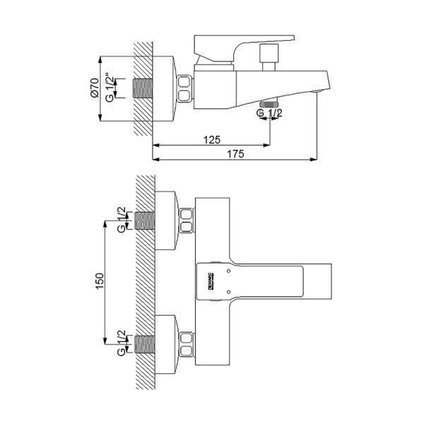 NEWARC Aqua Banyo Bataryası - Siyah 941511B