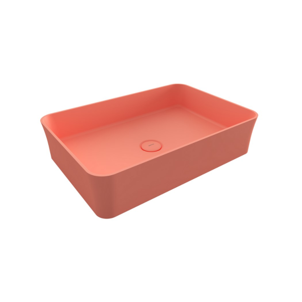 BOCCHI Slim Line Dikdörtgen Tezgah Üstü Lavabo 55 cm, Mat Somon
