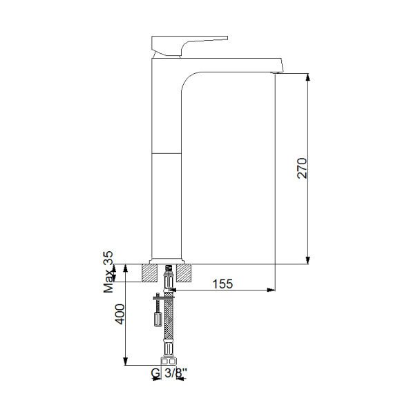 NEWARC Aqua Çanak Lavabo Bataryası - Beyaz 941001W