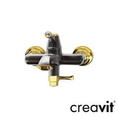 CREAVİT Elegant Banyo Armatürü Siyah&Altın