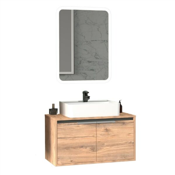 Aquanil Camaro 80 cm Dorado Banyo Dolabı
