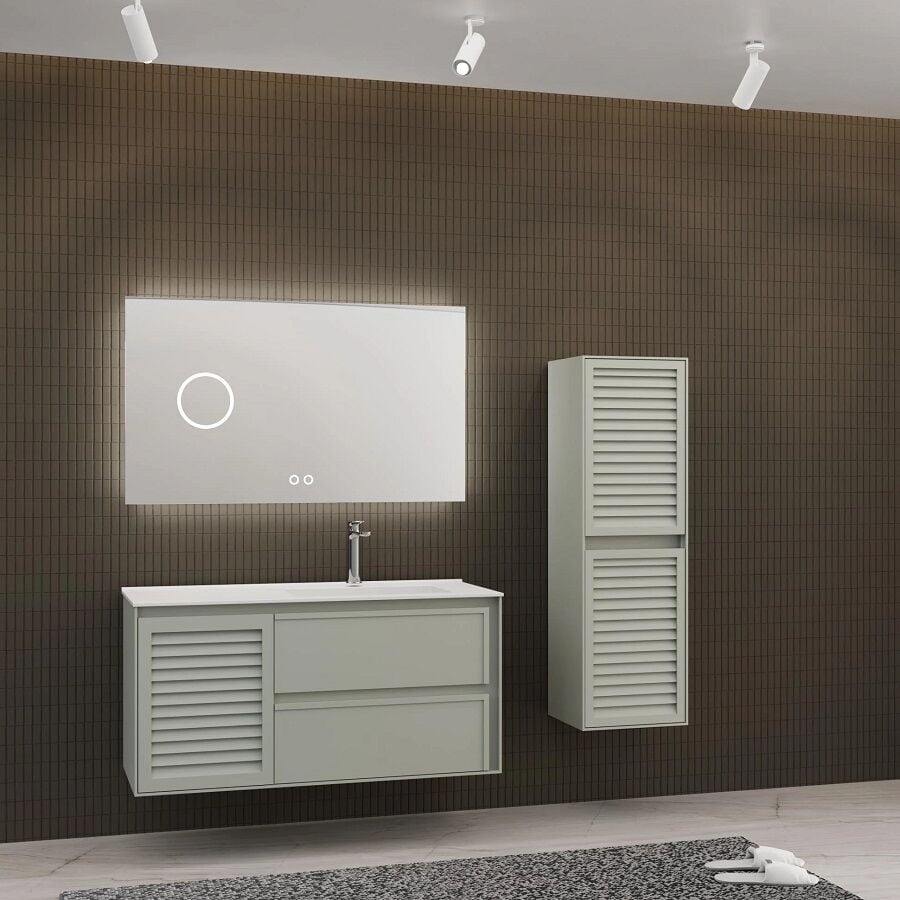 Aquanil Linze 120 cm Nane Yeşili Banyo Dolabı