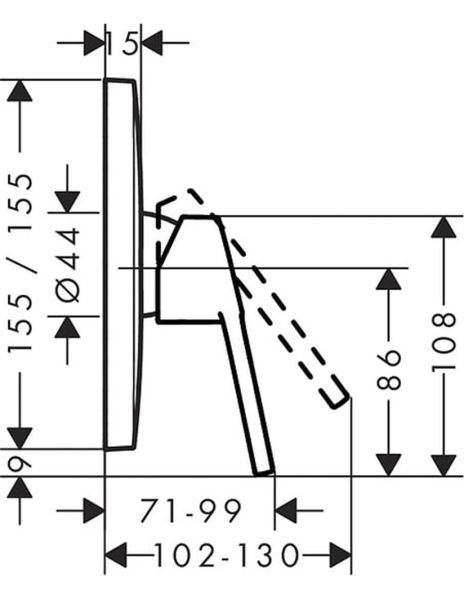 Hansgrohe Talis E Oval Ankastre Duş Bataryası