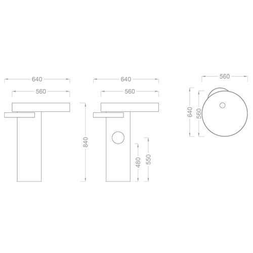 Pure Concept Paslanmaz Çelik Gold Monoblok Lavabo