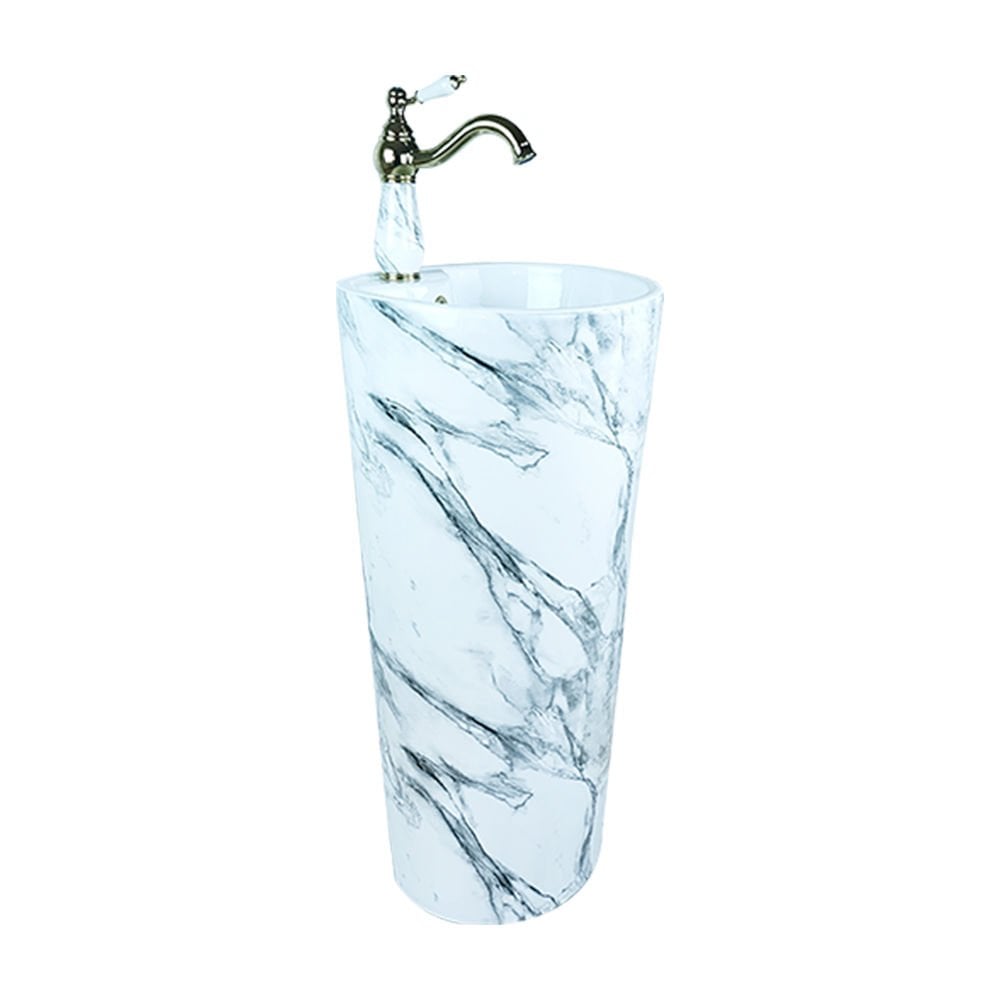 Pure Concept Yeni Calacatta Beyaz Monoblok Lavabo