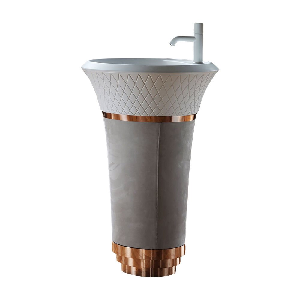 Pure Concept Glory Gri Beyaz Bronz Monoblok Lavabo