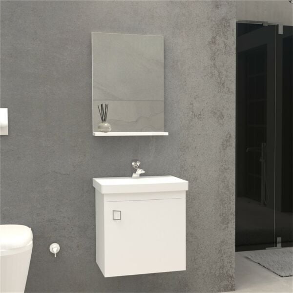 Aquanil Micra 50 cm Beyaz Banyo Dolabı