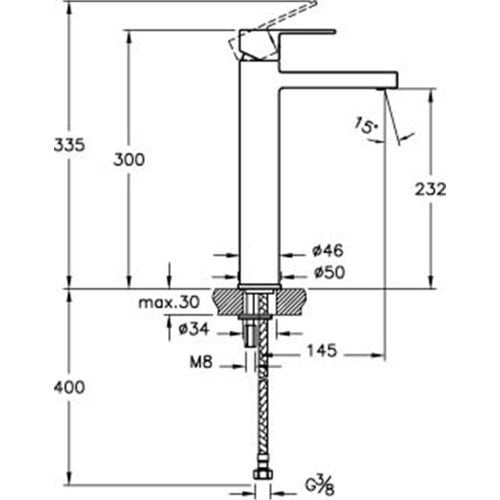 Artema Flo S Yüksek Lavabo Bataryası Altın