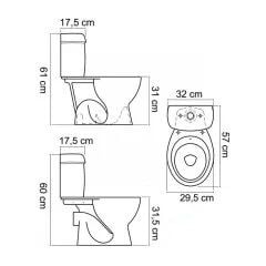 Turkuaz  Çocuk Klozeti Arkadan Çıkışlı