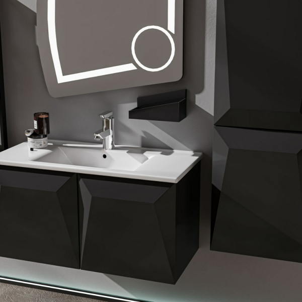 Belinza Diamond 85 cm Banyo Dolabı Antrasit