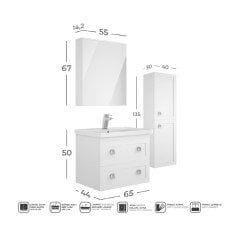 Belinza Solo 50 cm Banyo Dolabı