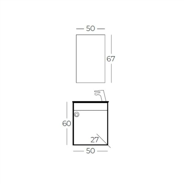 Belinza Solo 50 cm Banyo Dolabı