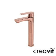 CREAVİT Sharp Uzun Lavabo Armatürü - Rose Gold