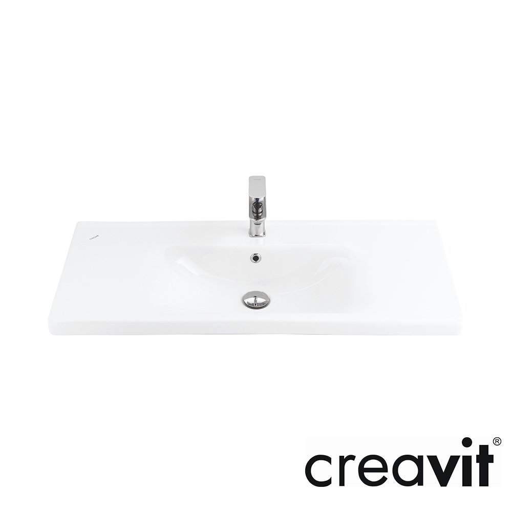 CREAVİT Eksen 45x100 cm Lavabo Exstra Beyaz