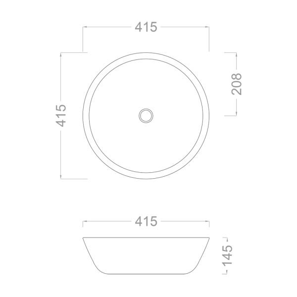 Pure Concept Sarissa 42 cm Çanak Lavabo