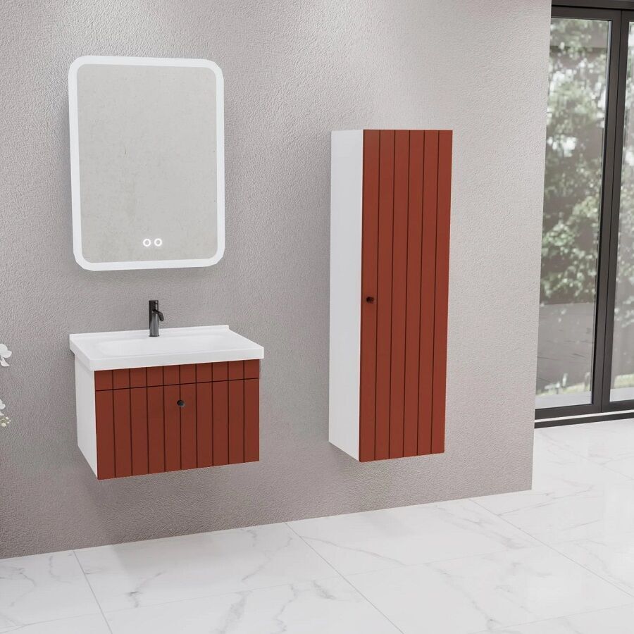 Aquanil Alice 80 cm Kiremit Banyo Dolabı