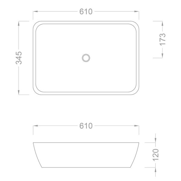 Pure Concept Mat Kırmızı Siyah Dikdörtgen Tezgahüstü Lavabo