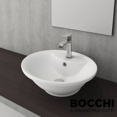 BOCCHİ Verona Batarya Banklı Çanak Lavabo Mat Beyaz