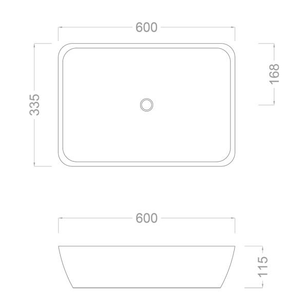 Pure Concept Kapitone Tezgahüstü Lavabo