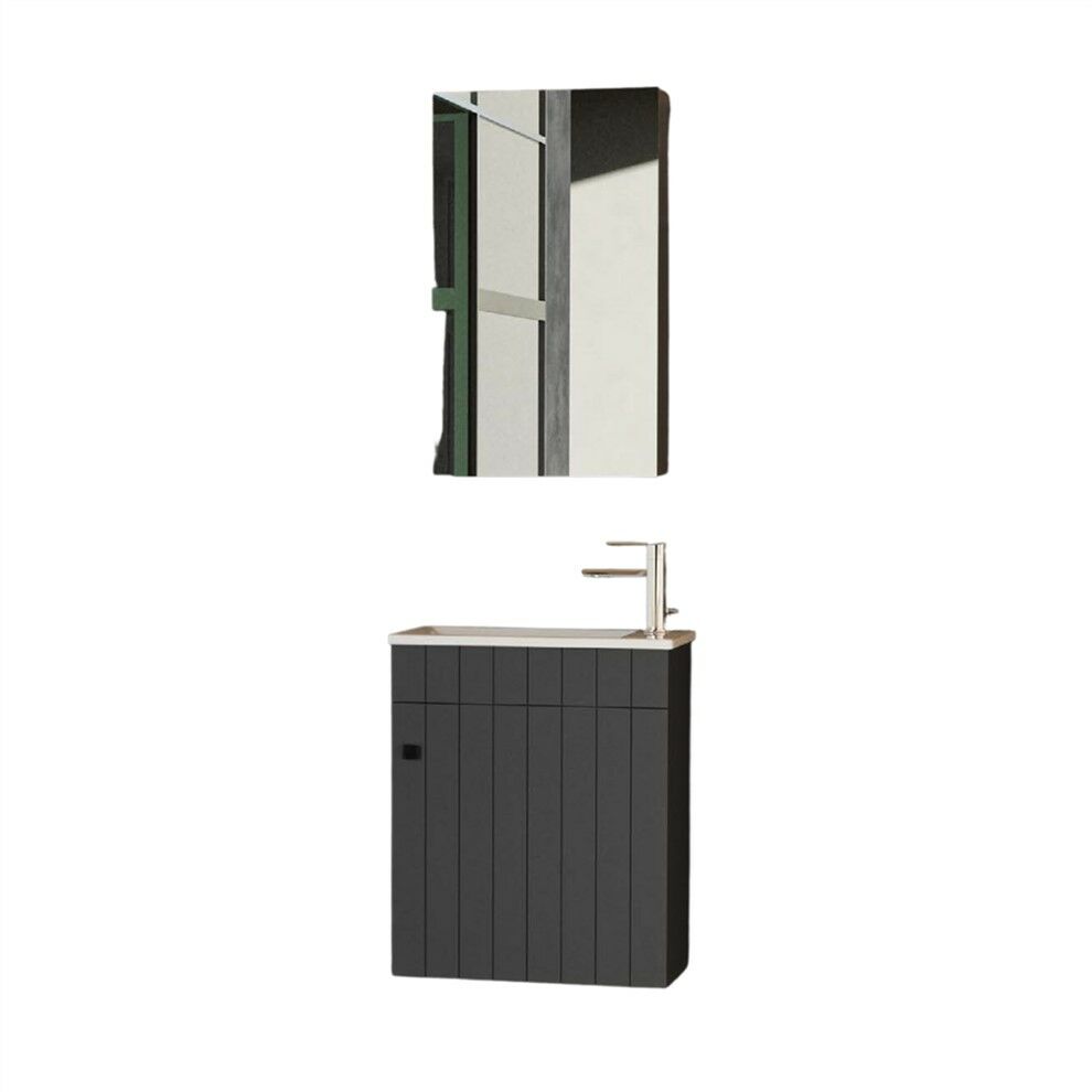 Belinza Line 50 cm Banyo Dolabı Taş Gri