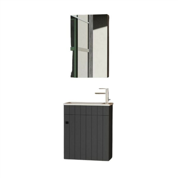 Belinza Line 50 cm Banyo Dolabı Taş Gri