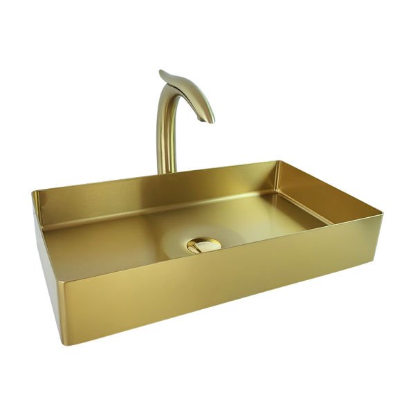 Pure Concept Paslanmaz Çelik Altın Tezgahüstü Lavabo