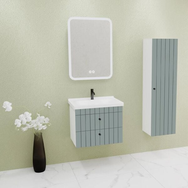 Aquanil Petit 65 cm Yeşil Banyo Dolabı
