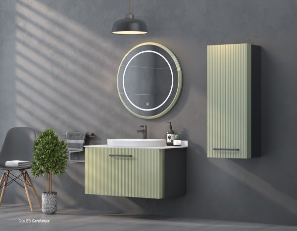 Shower Sıla 85 cm Sardunya Banyo Dolabı
