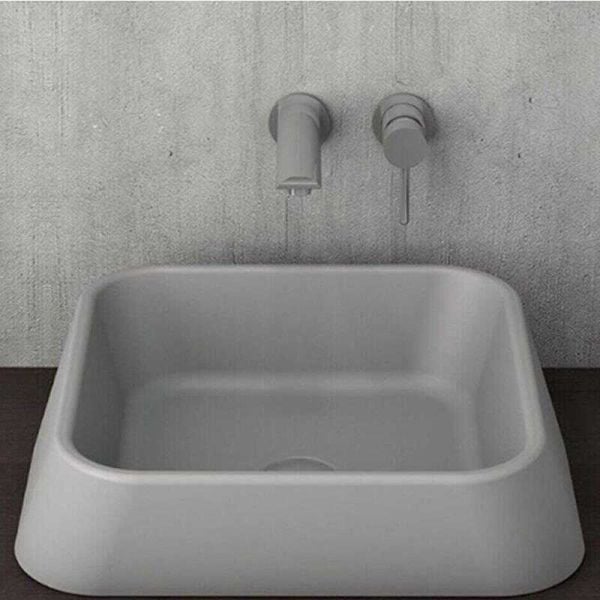 BOCCHİ Firenze Çanak Lavabo Mat Gri