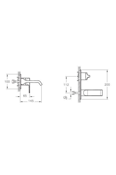 Artema Suit U Krom  Ankastre Lavabo Bataryası