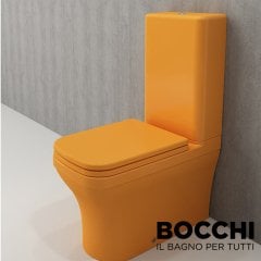Bocchi Scala Arch Klozet Rezervuar Kombinasyon, Mandalina Sarısı Kapak Dahil