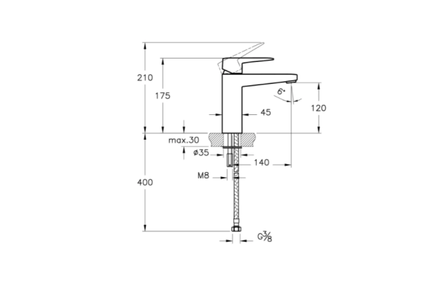 Artema Root Square Yüksek Lavabo Bataryası Krom