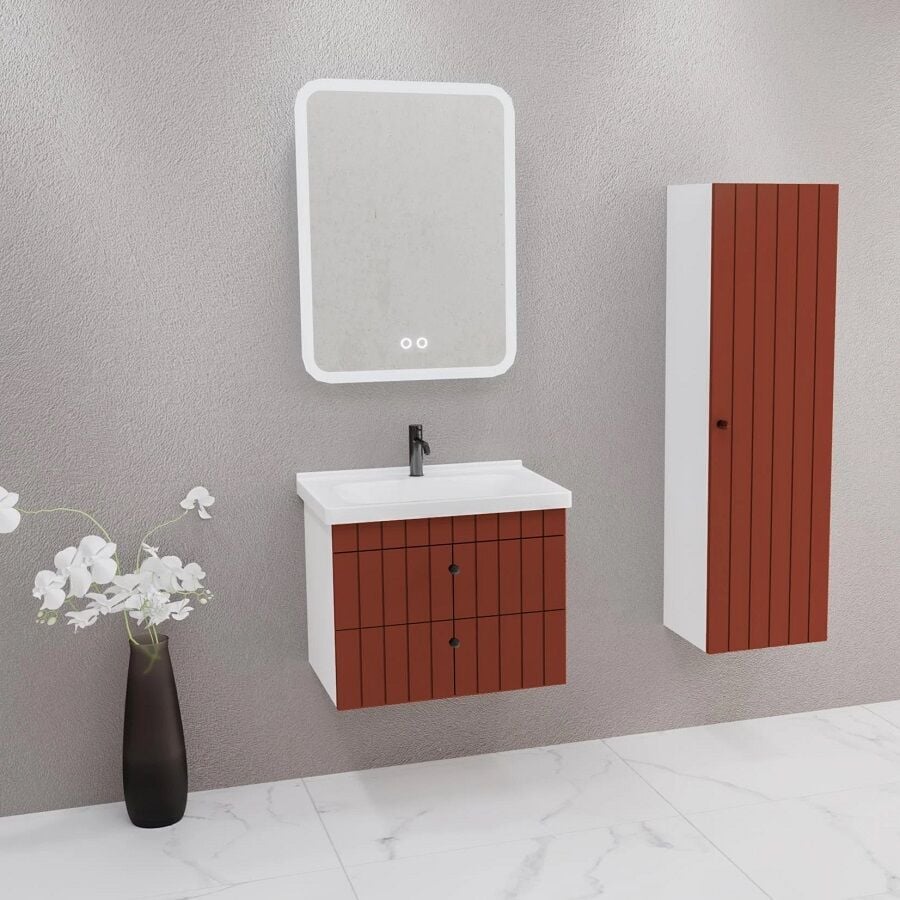 Aquanil Petit 65 cm Kiremit Banyo Dolabı