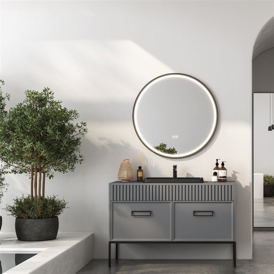 FYM Porto 125 cm Banyo Dolabı Yeni Gri