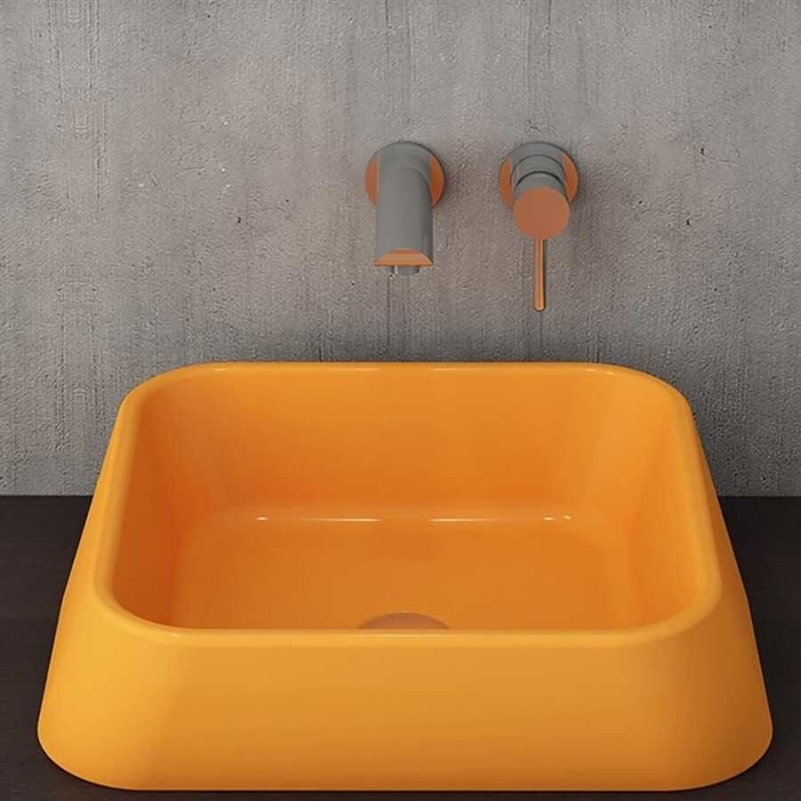 BOCCHİ Firenze Çanak Lavabo Parlak Mandalina Sarısı