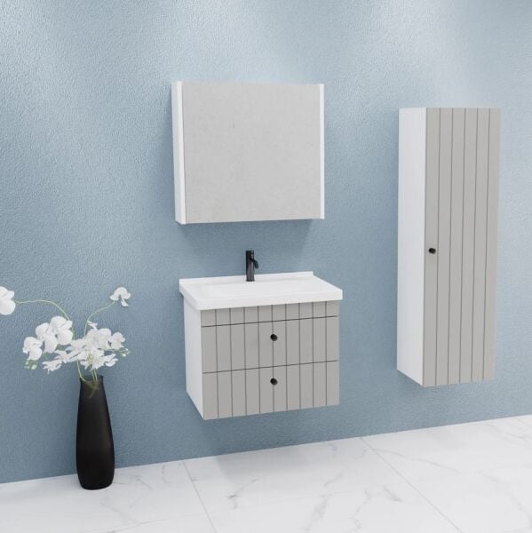 Aquanil Petit 65 cm Gri Banyo Dolabı