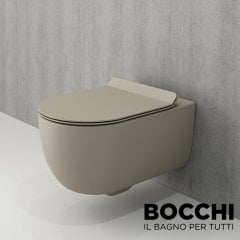 BOCCHI  V-Tondo Rimless Asma Klozet Mat Kaşmir Klozet Kapağı Dahil