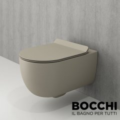 BOCCHI  V-Tondo Rimless Asma Klozet Mat Kaşmir Klozet Kapağı Dahil