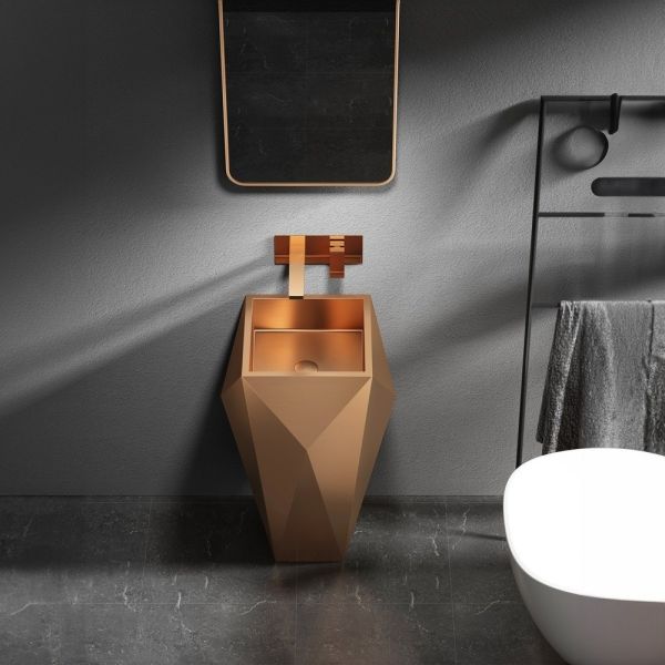Graffe Prisma Rose Gold Paslanmaz Çelik Monoblok Lavabo