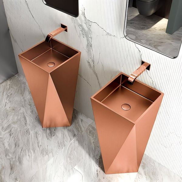 Graffe Prisma Rose Gold Paslanmaz Çelik Monoblok Lavabo