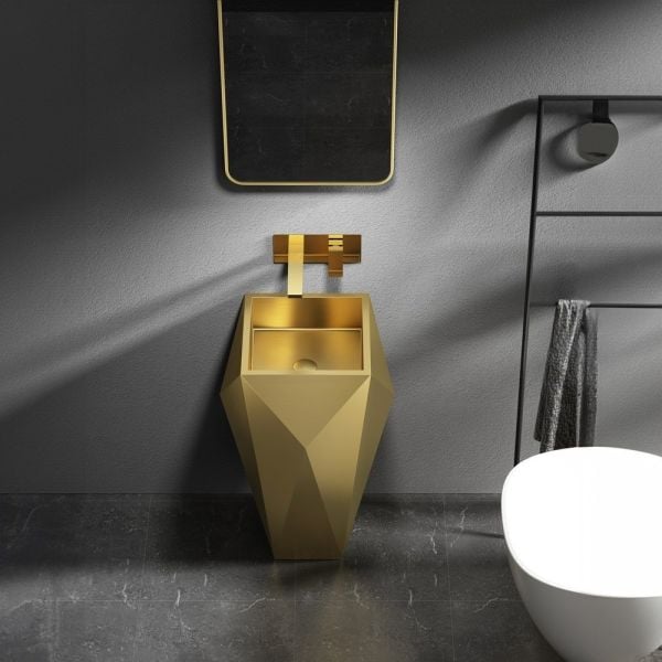 Graffe Prisma Gold Paslanmaz Çelik Monoblok Lavabo