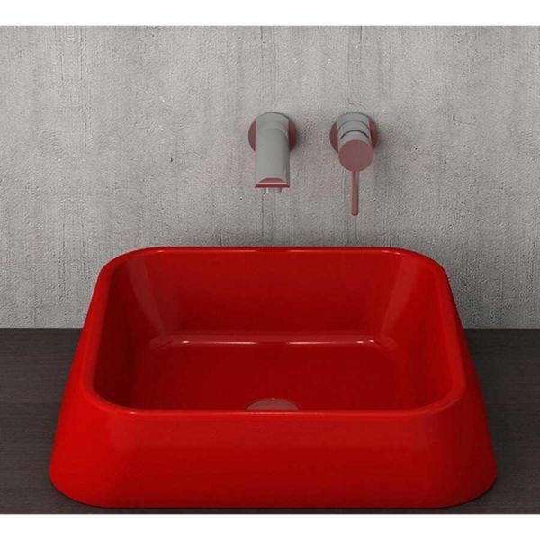 BOCCHİ Firenze Çanak Lavabo Parlak Kırmızı