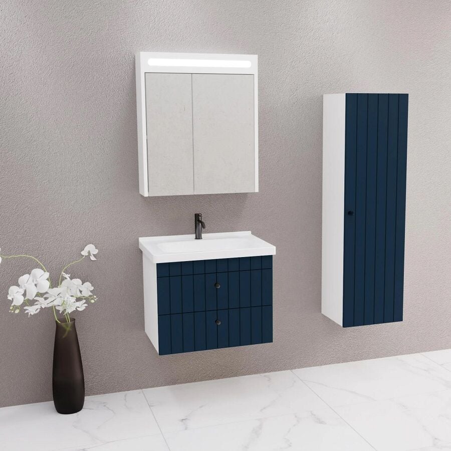 Aquanil Petit 65 cm Lacivert Banyo Dolabı